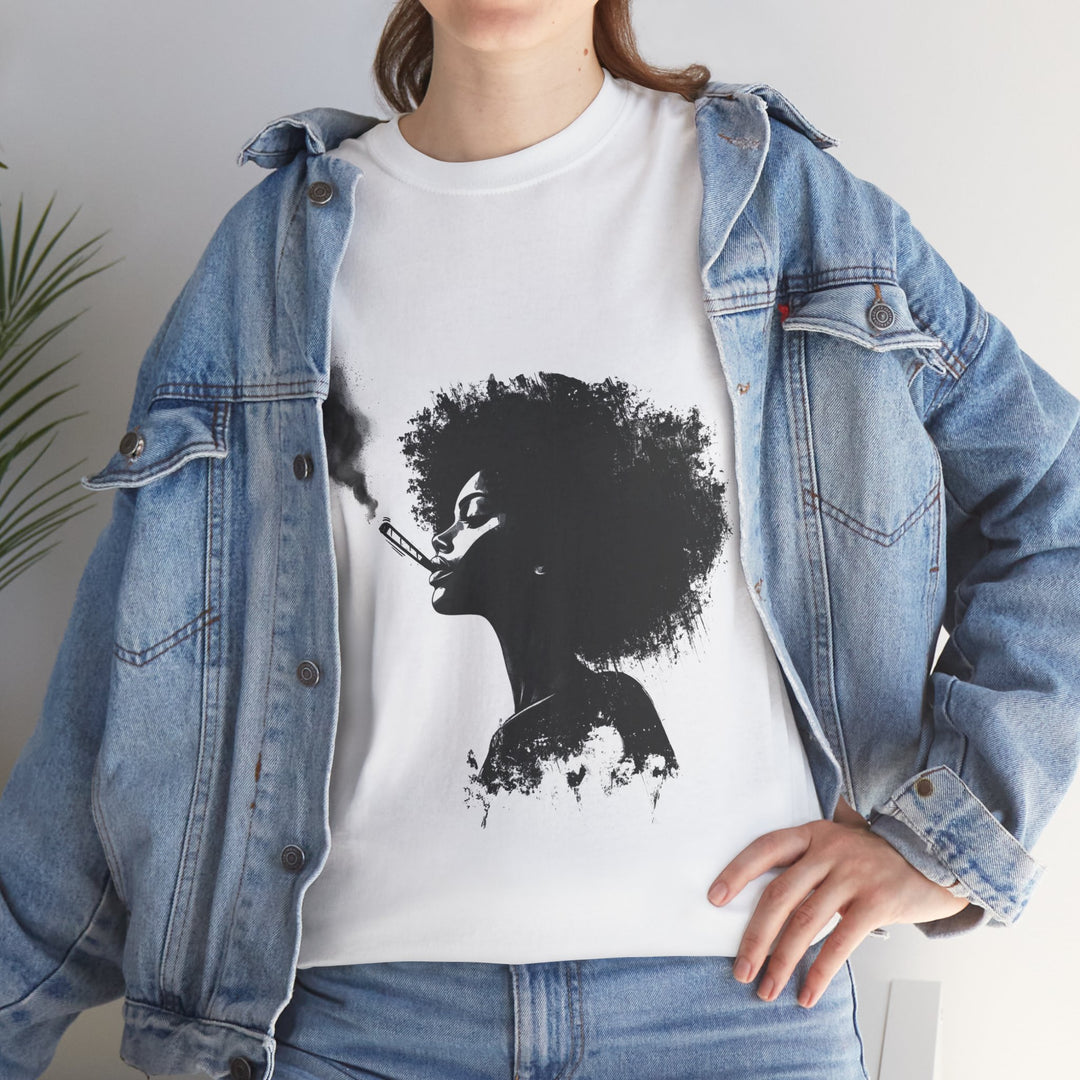 Artistic Smoke Silhouette Unisex Heavy Cotton Tee