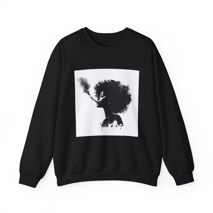 Unisex Heavy Blend™ Crewneck Sweatshirt - Artistic Afro Woman Design