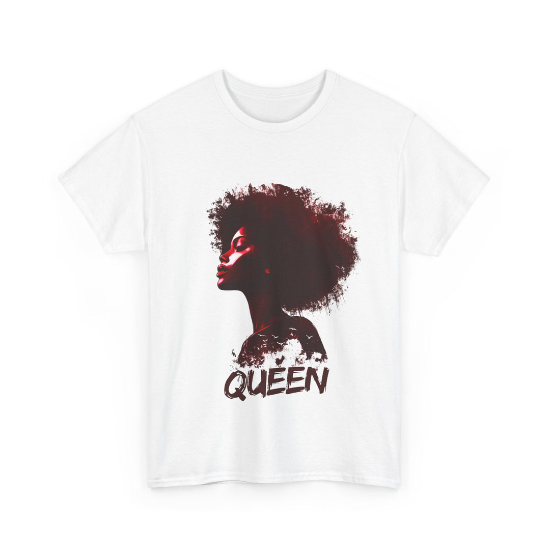 Queen Graphic Unisex Heavy Cotton Tee - Empowerment Shirt for Strong Women