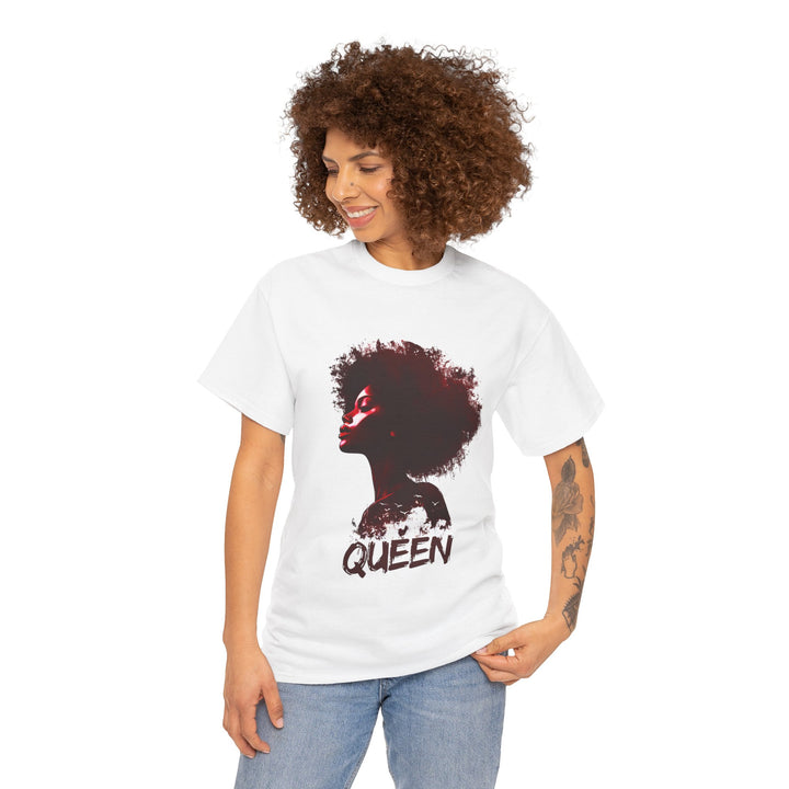 Queen Graphic Unisex Heavy Cotton Tee - Empowerment Shirt for Strong Women