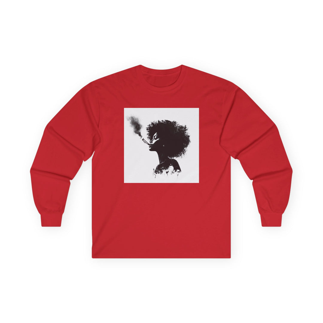 Stylish Smoke Art Long Sleeve Tee - Unisex Fashion Top