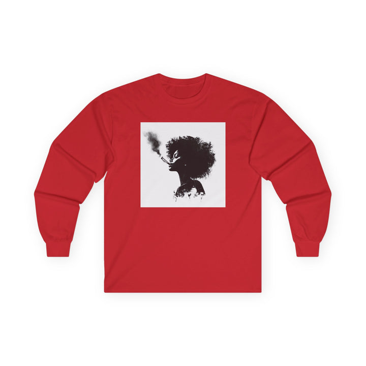 Stylish Smoke Art Long Sleeve Tee - Unisex Fashion Top