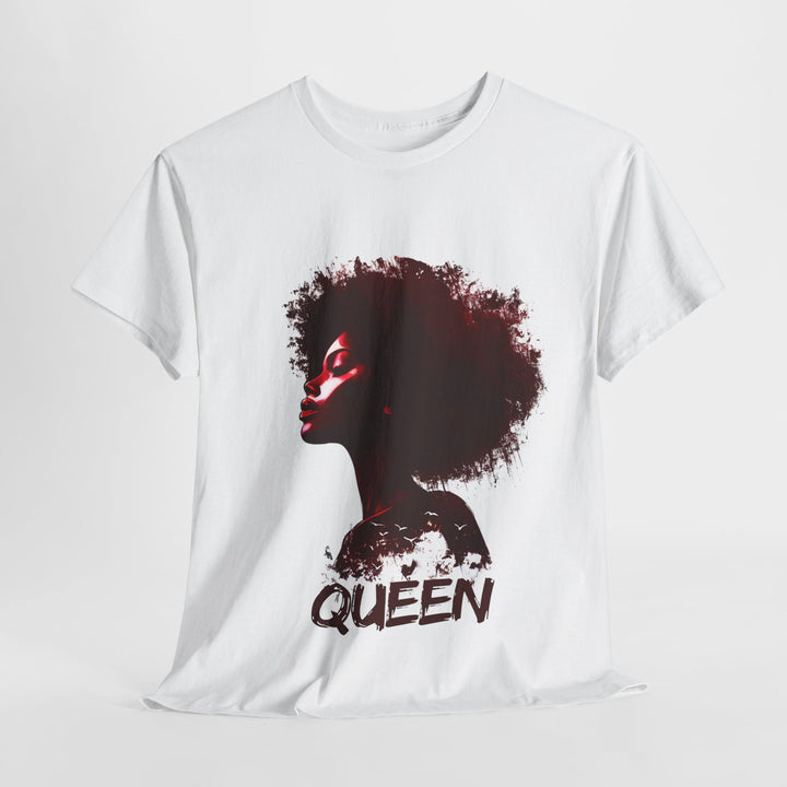 Queen Graphic Unisex Heavy Cotton Tee - Empowerment Shirt for Strong Women