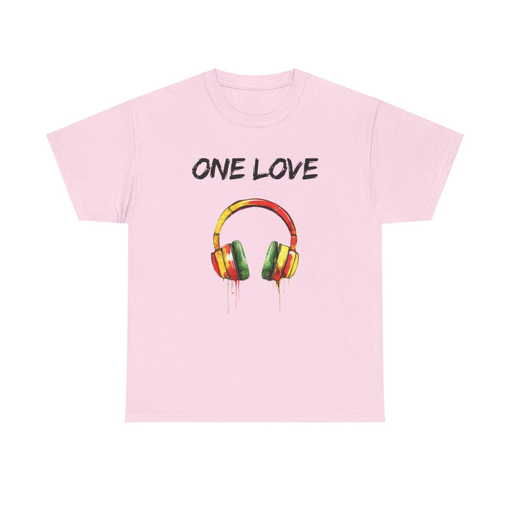 One Love Unisex Heavy Cotton Tee - Vibrant Music-Inspired Shirt