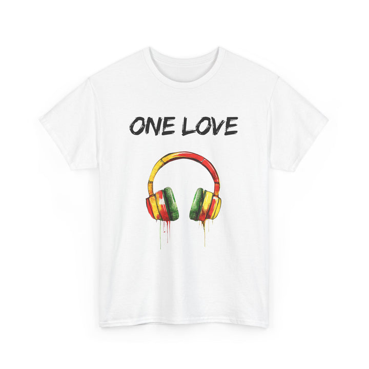 One Love Unisex Heavy Cotton Tee - Vibrant Music-Inspired Shirt