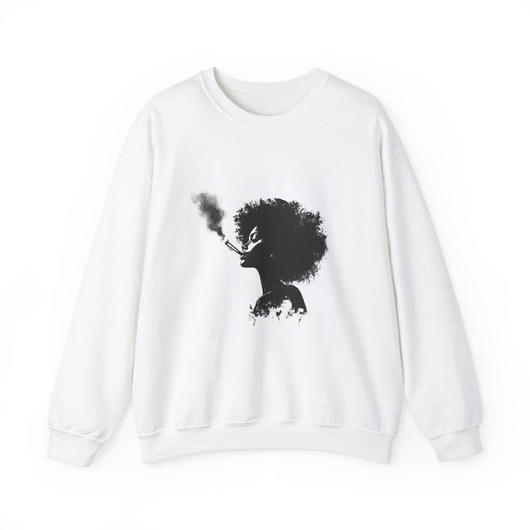 Unisex Heavy Blend™ Crewneck Sweatshirt - Artistic Afro Woman Design