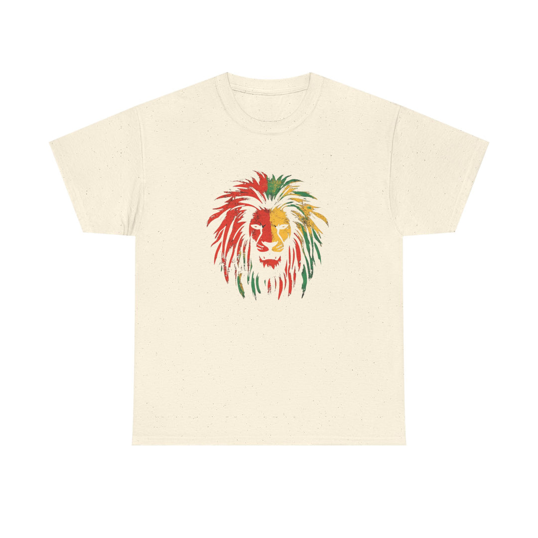 Reggae Lion Unisex Heavy Cotton Tee - Vibrant Graphic T-Shirt for Music Lovers