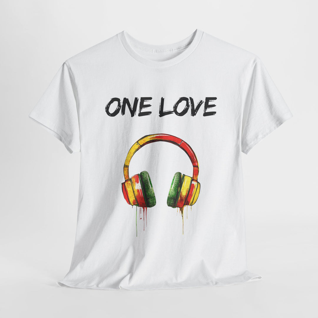 One Love Unisex Heavy Cotton Tee - Vibrant Music-Inspired Shirt