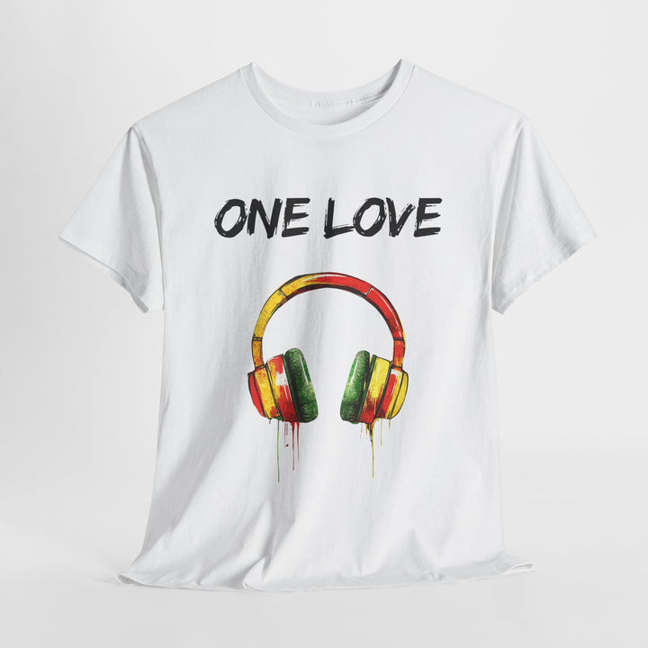 One Love Unisex Heavy Cotton Tee - Vibrant Music-Inspired Shirt