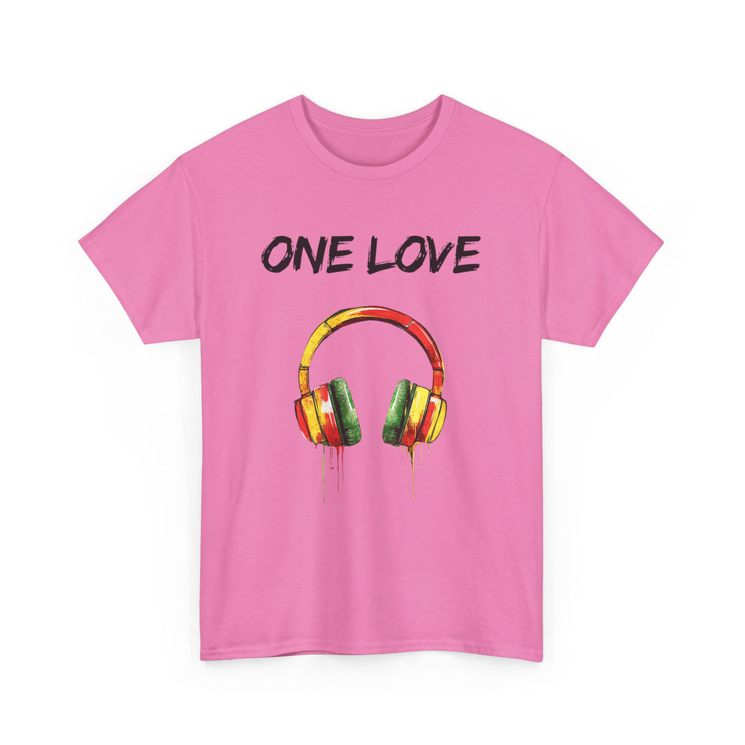 One Love Unisex Heavy Cotton Tee - Vibrant Music-Inspired Shirt