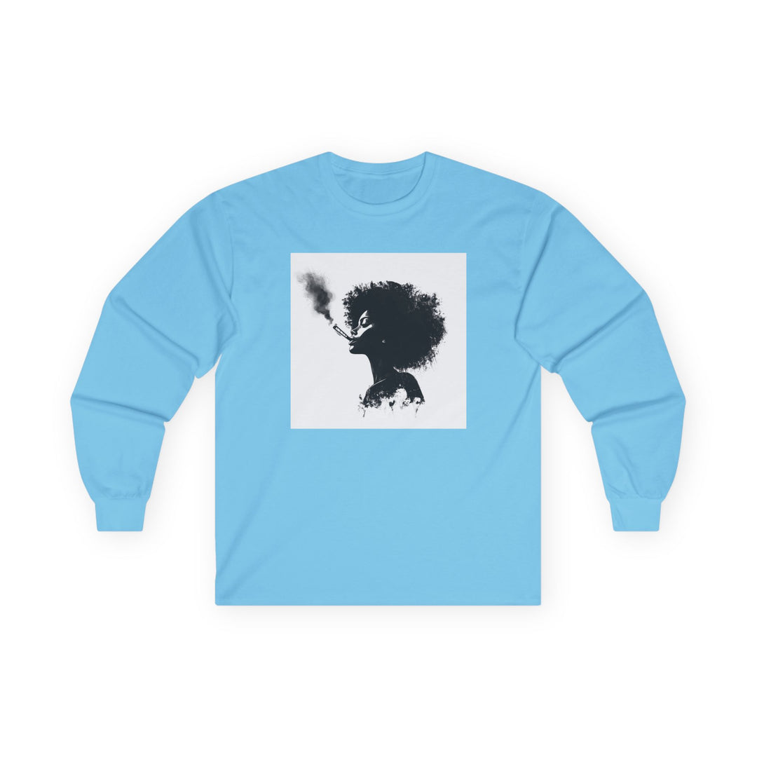 Stylish Smoke Art Long Sleeve Tee - Unisex Fashion Top