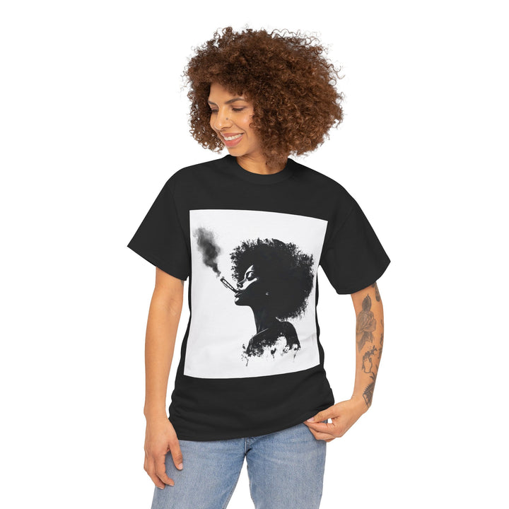 Artistic Smoke Silhouette Unisex Heavy Cotton Tee