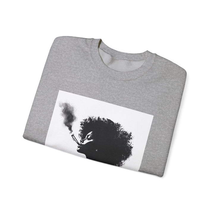 Unisex Heavy Blend™ Crewneck Sweatshirt - Artistic Afro Woman Design