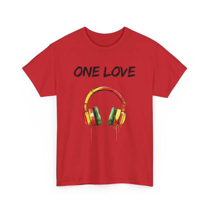 One Love Unisex Heavy Cotton Tee - Vibrant Music-Inspired Shirt