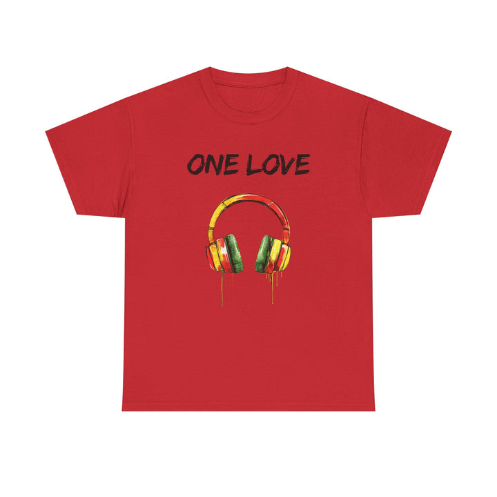 One Love Unisex Heavy Cotton Tee - Vibrant Music-Inspired Shirt