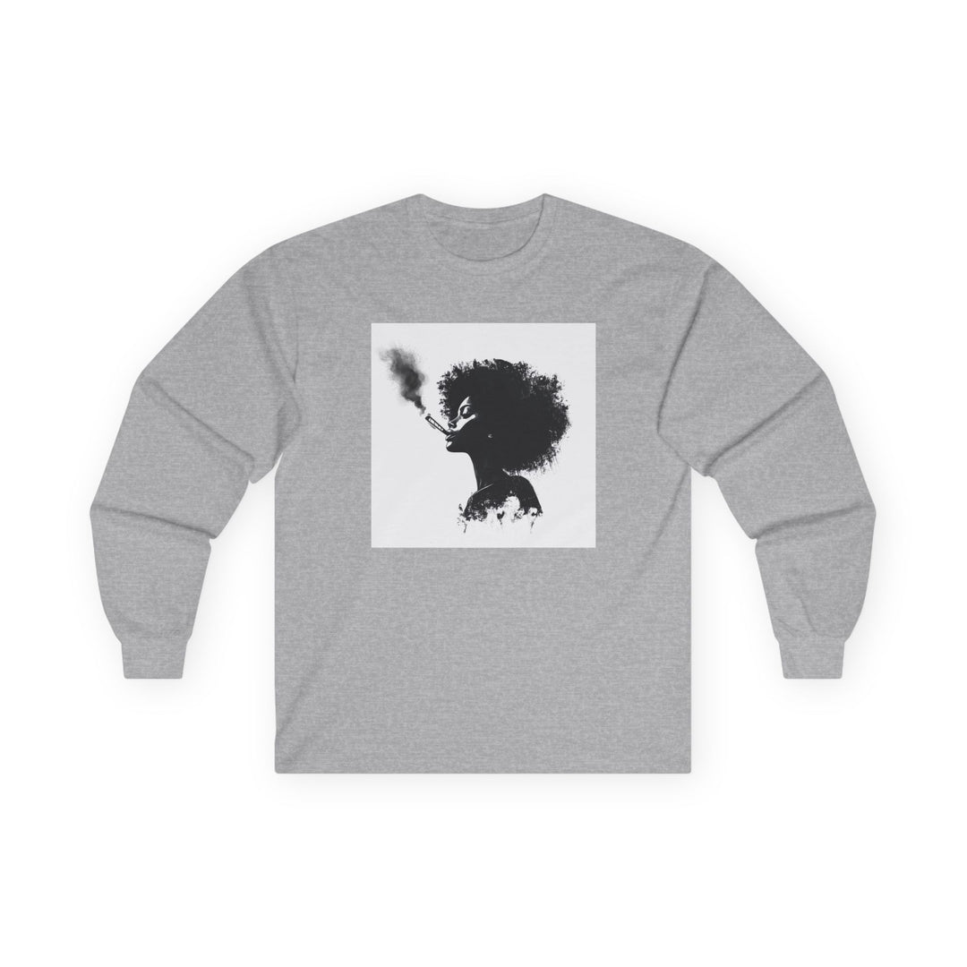 Stylish Smoke Art Long Sleeve Tee - Unisex Fashion Top