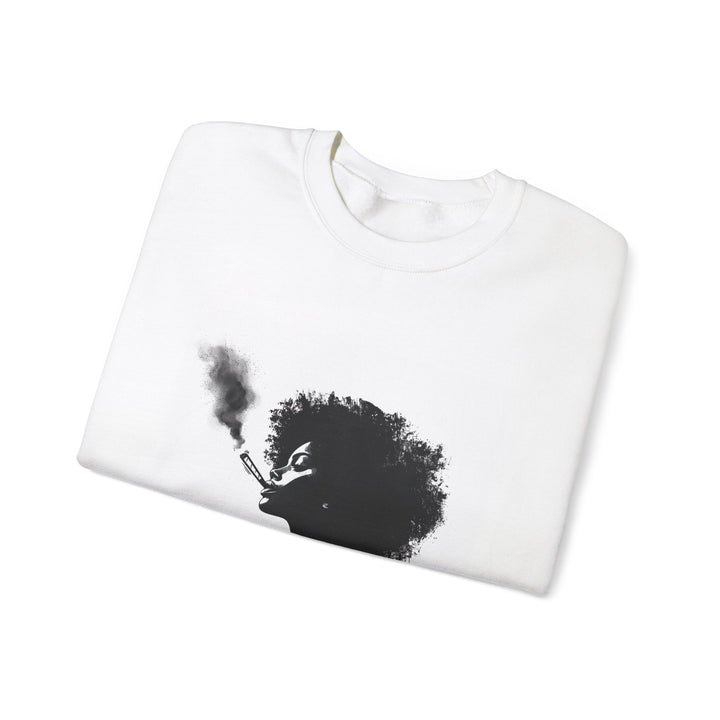 Unisex Heavy Blend™ Crewneck Sweatshirt - Artistic Afro Woman Design