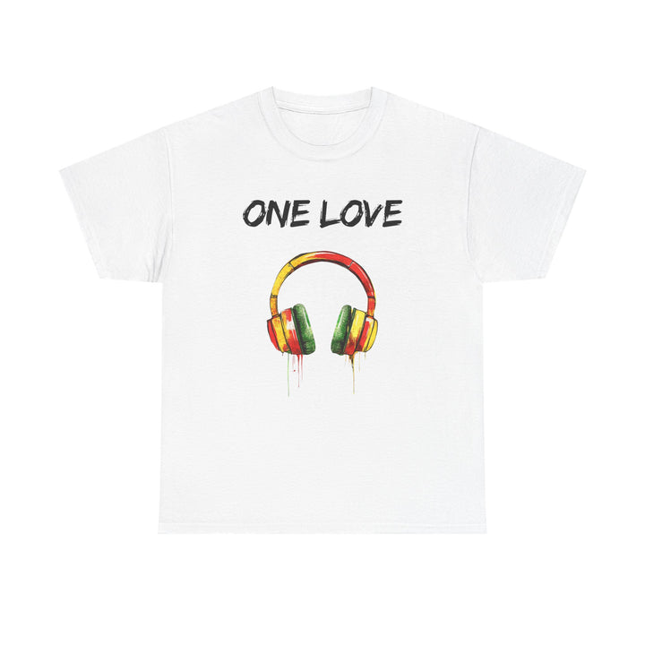 One Love Unisex Heavy Cotton Tee - Vibrant Music-Inspired Shirt