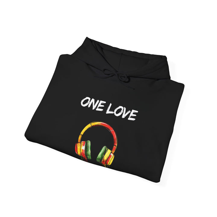 Vibrant Music Headphones Hoodie - Unisex Heavy Blend™ Sweatshirt for Music Lovers