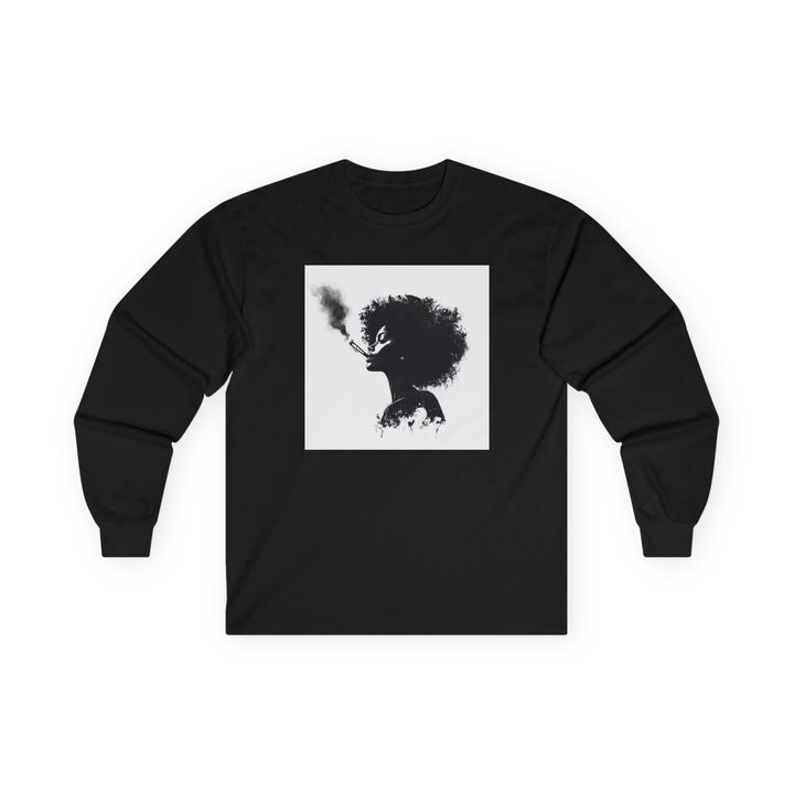 Stylish Smoke Art Long Sleeve Tee - Unisex Fashion Top