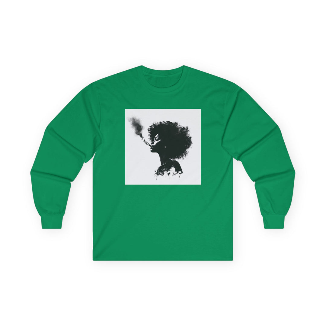Stylish Smoke Art Long Sleeve Tee - Unisex Fashion Top