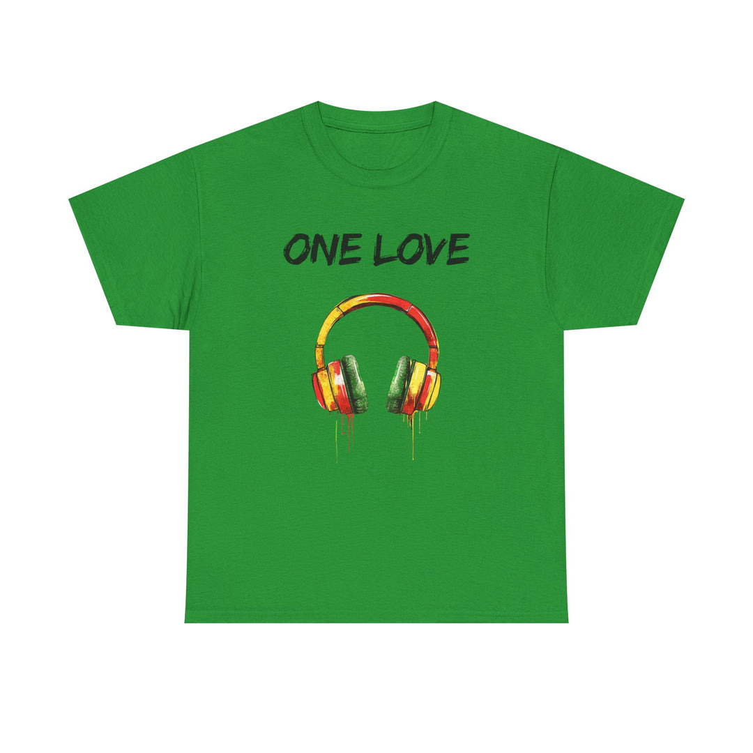 One Love Unisex Heavy Cotton Tee - Vibrant Music-Inspired Shirt