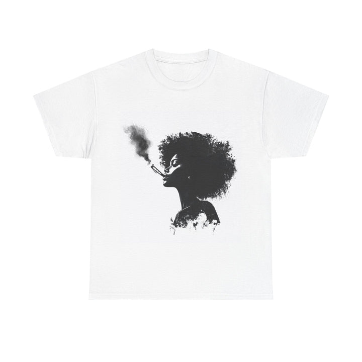 Artistic Smoke Silhouette Unisex Heavy Cotton Tee