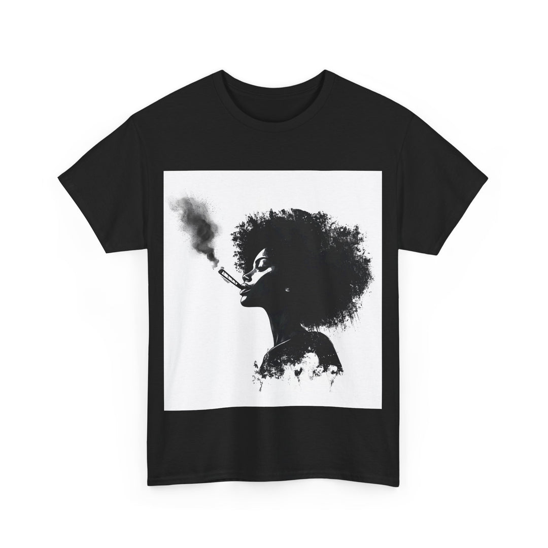 Artistic Smoke Silhouette Unisex Heavy Cotton Tee