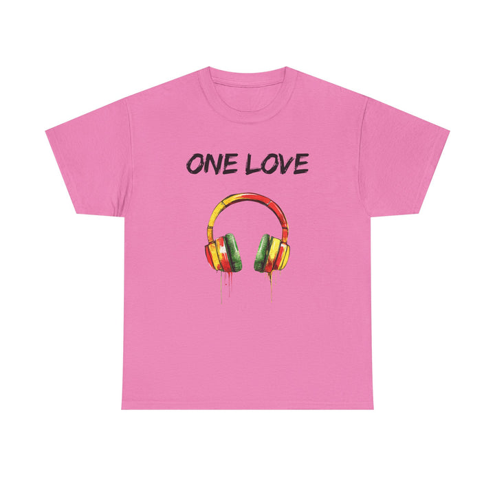 One Love Unisex Heavy Cotton Tee - Vibrant Music-Inspired Shirt