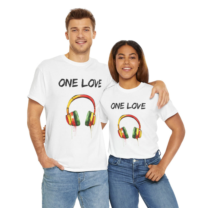 One Love Unisex Heavy Cotton Tee - Vibrant Music-Inspired Shirt