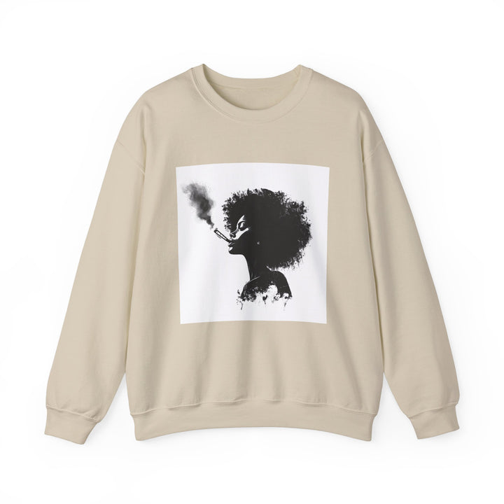 Unisex Heavy Blend™ Crewneck Sweatshirt - Artistic Afro Woman Design