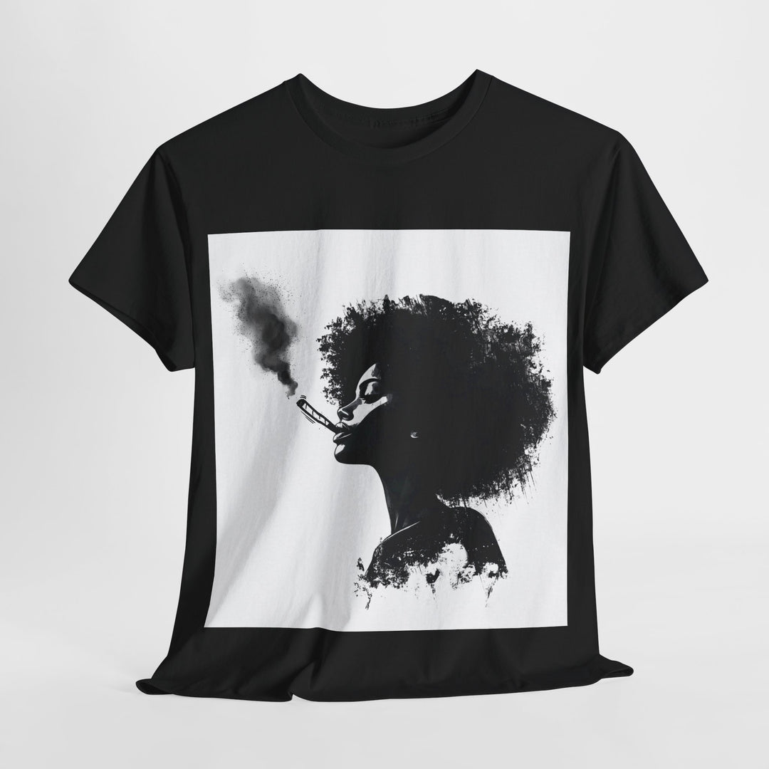 Artistic Smoke Silhouette Unisex Heavy Cotton Tee