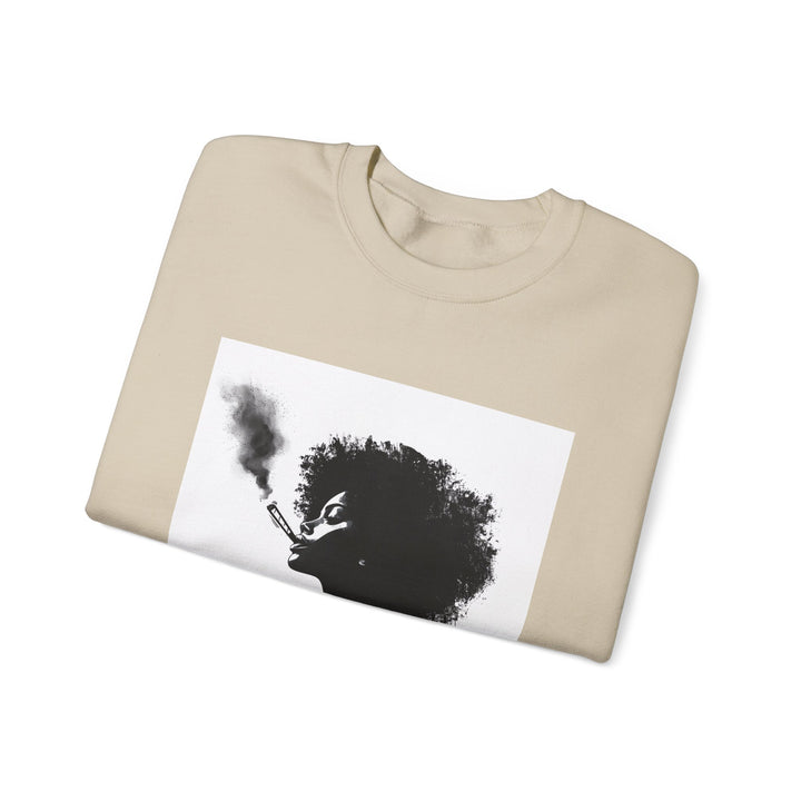 Unisex Heavy Blend™ Crewneck Sweatshirt - Artistic Afro Woman Design