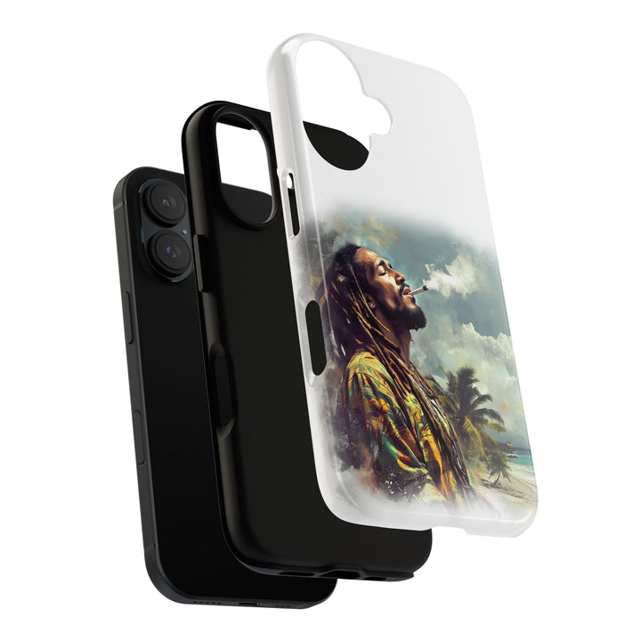Artistic Phone Case with Tropical Vibe and Smoky Aesthetic